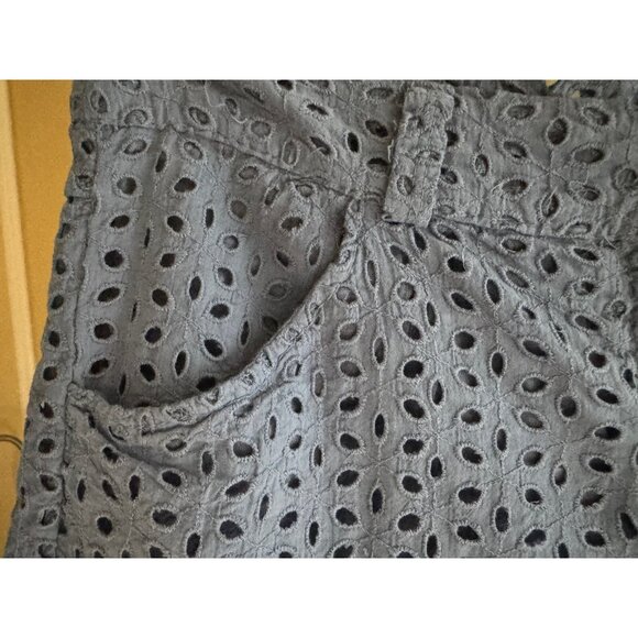 Beachy Boho Women's Blue Eyelet Lace Medium‎ Rise Cutoff Shorts Size S Resort - Picture 10 of 16